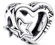 Charms Pandora 792829C00 Ażurowy Serce i Gwiazda