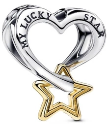 Charms Pandora 763513C00 Szczęśliwa gwiazda i serce