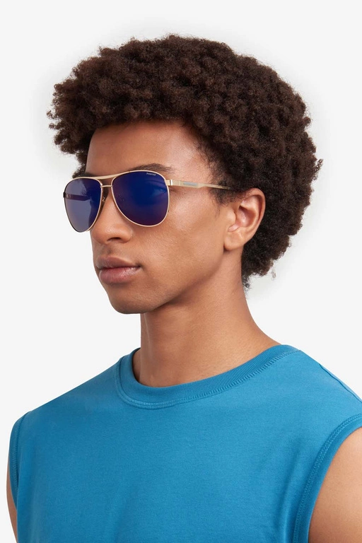 Okulary przeciwsłoneczne męskie Polaroid PLD 2160/G/S/X J5G625X Złote