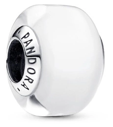Charms Pandora 793118C00 mały z białego szkła Murano