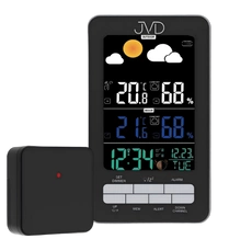 Stacja pogody JVD RB6687.1 Termometr, Barometr, Higrometr, Radio Controlled