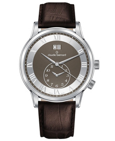 Zegarek męski CLAUDE BERNARD 62007-3-GRN Classic 2nd Time Zone