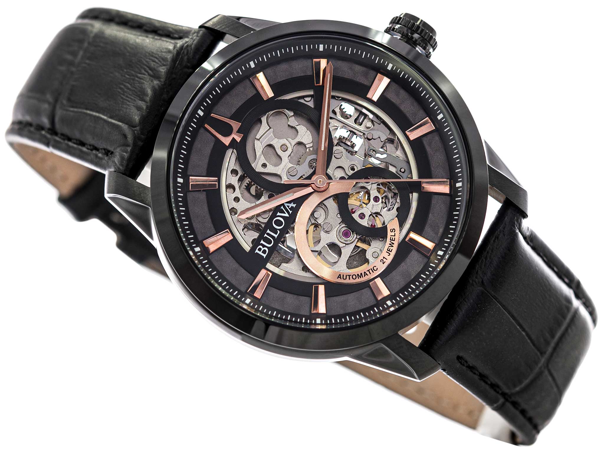 Bulova automatic 21 jewels cheap skeleton