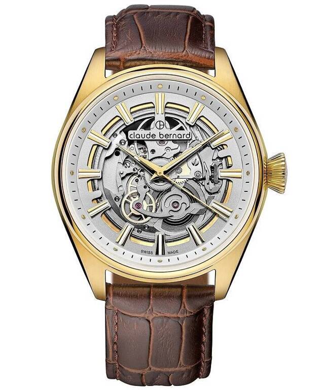 Zegarek męski CLAUDE BERNARD 85307-37JC-AID Proud Heritage Automatic Skeleton