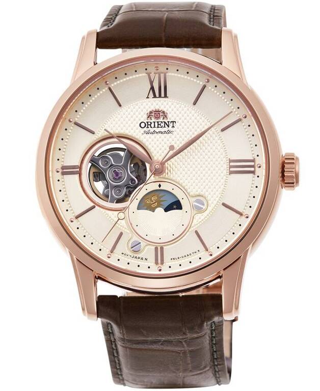 Zegarek męski ORIENT RA-AS0009S10B Sun & Moon Open Heart Automatic